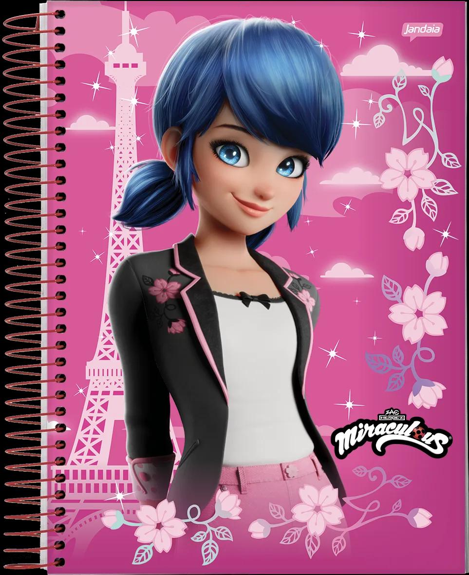 CADERNO ESPIRAL UNIVERSITÁRIO CAPA DURA 10 MATÉRIAS 160 FOLHAS - MIRACULOUS — miniatura 2