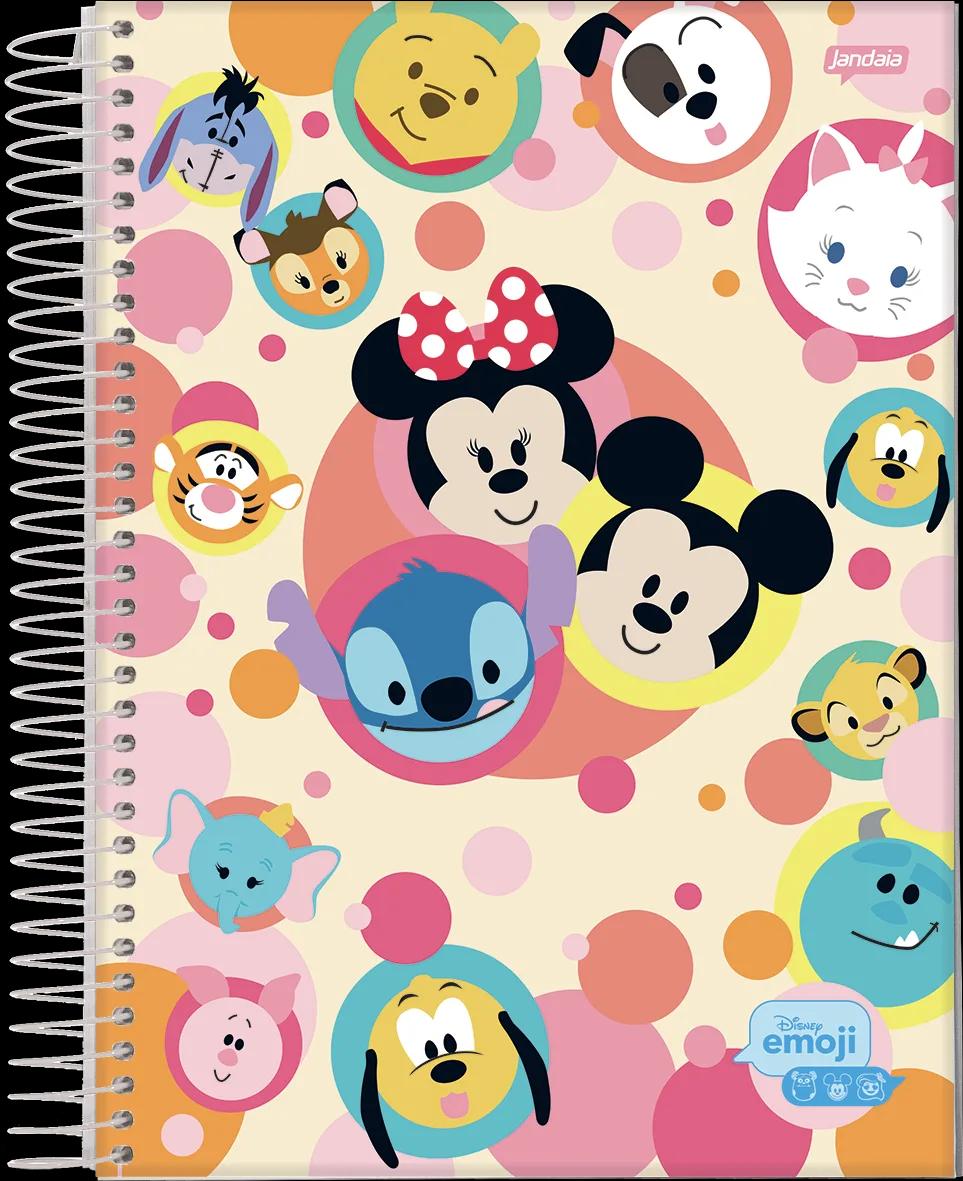 CADERNO ESPIRAL UNIVERSITÁRIO CAPA DURA 01 MATÉRIA 80 FOLHAS - DISNEY EMOJI — miniatura 4