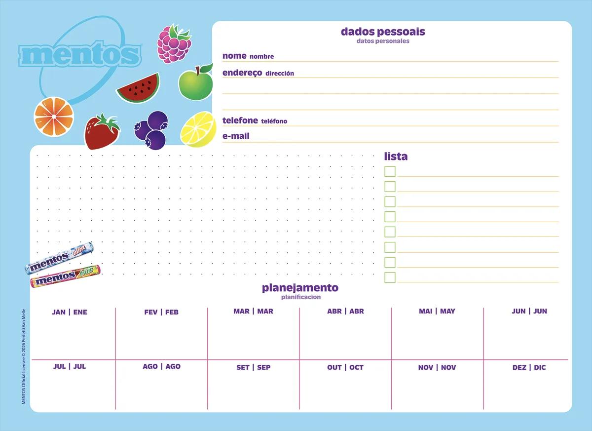 CADERNO ESPIRAL CAPA DURA 80 FOLHAS CARTOGRAFIA - MENTOS — miniatura 4