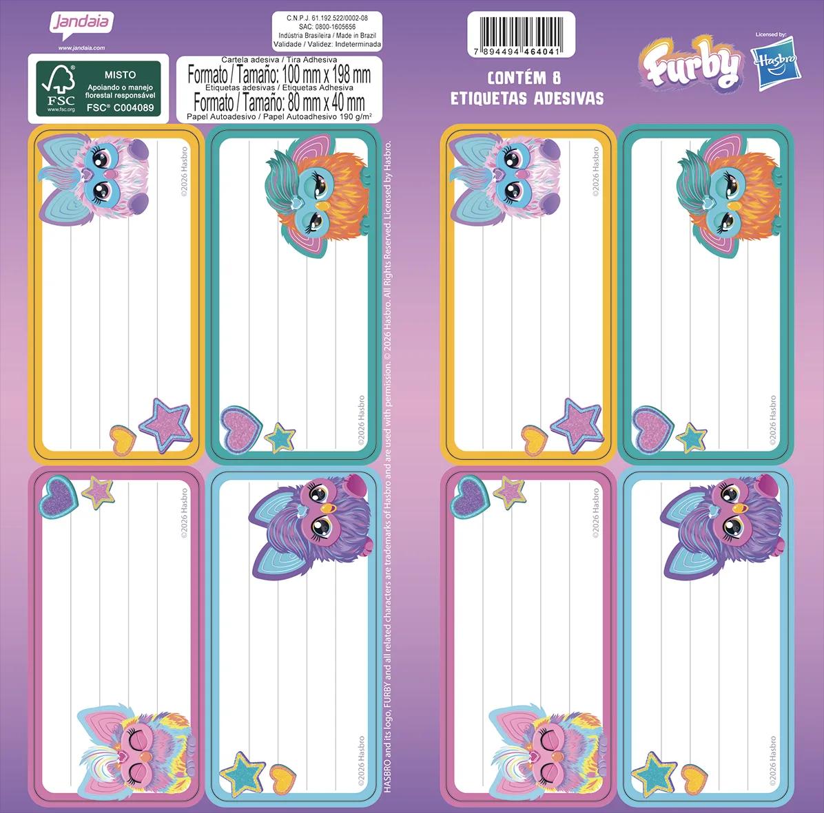 ETIQUETA DE IDENTIFICAÇÃO - FURBY
