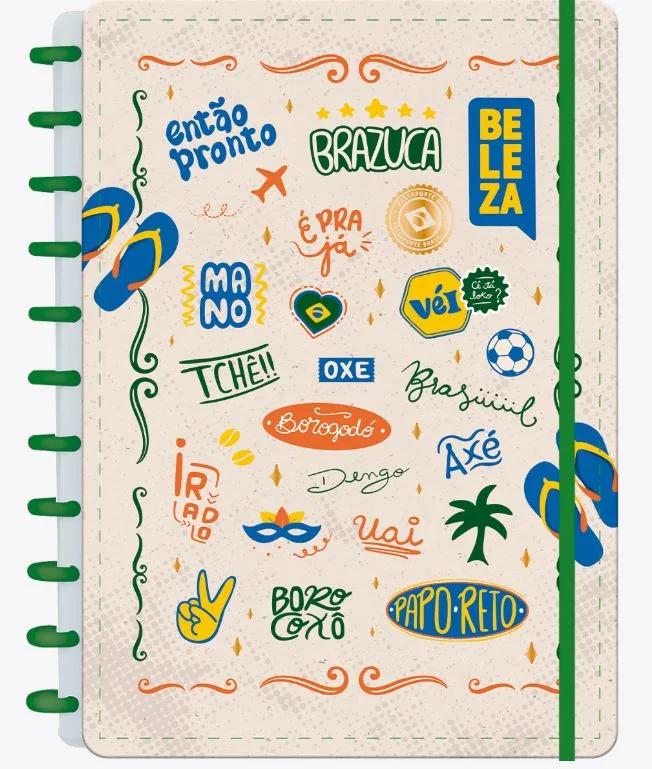CADERNO NEODISC UNIVERSITÁRIO CAPA DURA 80 FOLHAS - PASSAPORTE BRASIL
