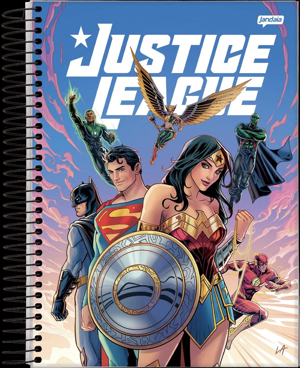 CADERNO ESPIRAL UNIVERSITÁRIO CAPA DURA 15 MATÉRIAS 240 FOLHAS - LIGA DA JUSTIÇA — miniatura 4