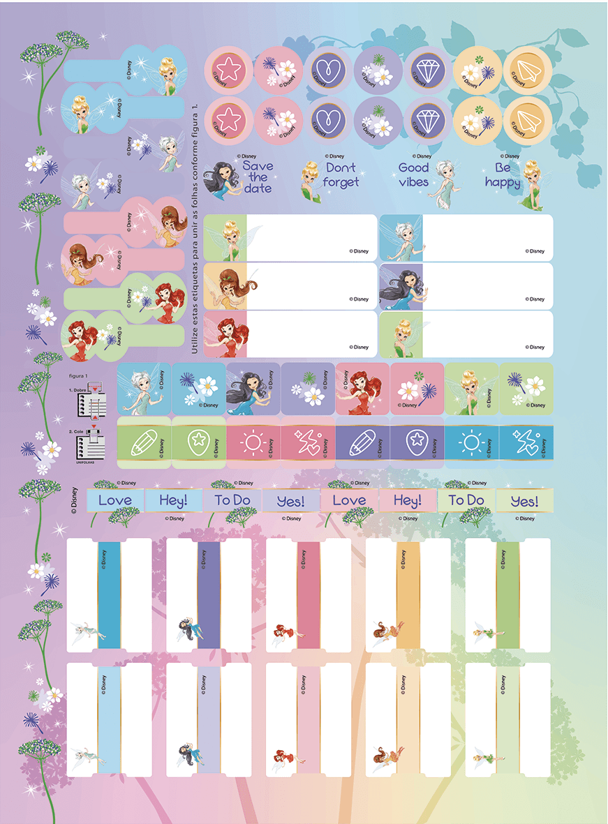 CADERNO ESPIRAL UNIVERSITÁRIO CAPA DURA 10 MATÉRIAS 160 FOLHAS - FADAS DISNEY — miniatura 6