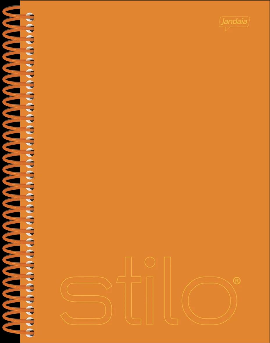 CADERNO ESPIRAL 151X210MM CRISTAL 80 FOLHAS LARANJA NEON - STILO