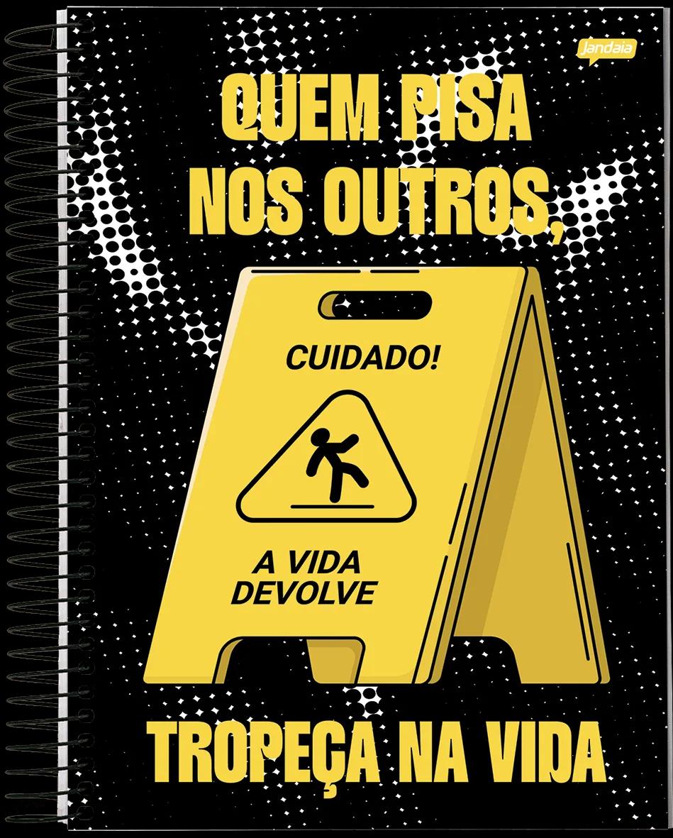 CADERNO ESPIRAL UNIVERSITÁRIO CAPA DURA 15 MATÉRIAS 240 FOLHAS - INSANO