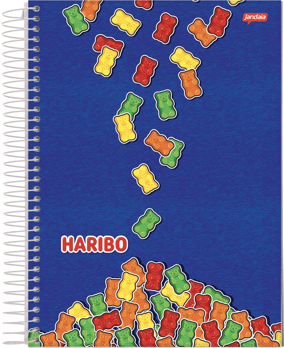 CADERNO ESPIRAL UNIVERSITÁRIO CAPA DURA 01 MATÉRIA 80 FOLHAS - HARIBO — miniatura 3