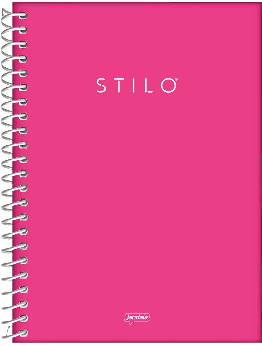 CADERNO ESPIRAL CAPA DURA 01 MATÉRIA COLLEGE ROSA PINK - STILO NEON