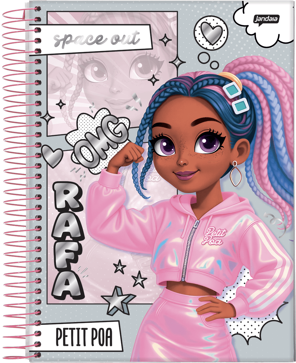 CADERNO ESPIRAL 1/4 CAPA DURA 200 FOLHAS - PETIT POÁ — miniatura 3