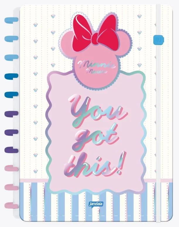 CADERNO NEODISC UNIVERSITÁRIO CAPA DURA 80 FOLHAS - MINNIE ARTS