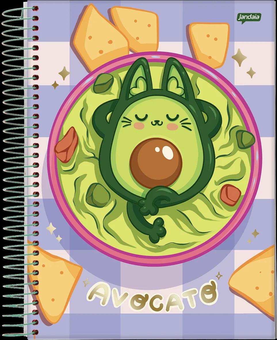 CADERNO ESPIRAL UNIVERSITÁRIO CAPA DURA 10 MATÉRIAS 160 FOLHAS - AVOCADO — miniatura 4