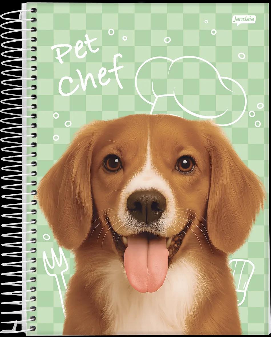 CADERNO ESPIRAL UNIVERSITÁRIO CAPA DURA 10 MATÉRIAS  160  FOLHAS - PET'S LOVE