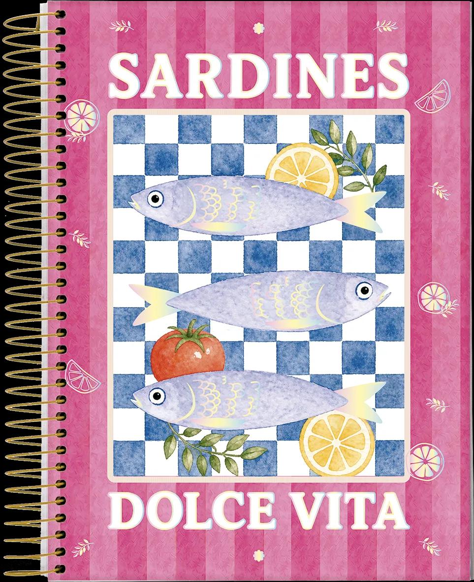 CADERNO ESPIRAL UNIV 200X275MM 10X1 160 FOLHAS - LA DOLCE VITA