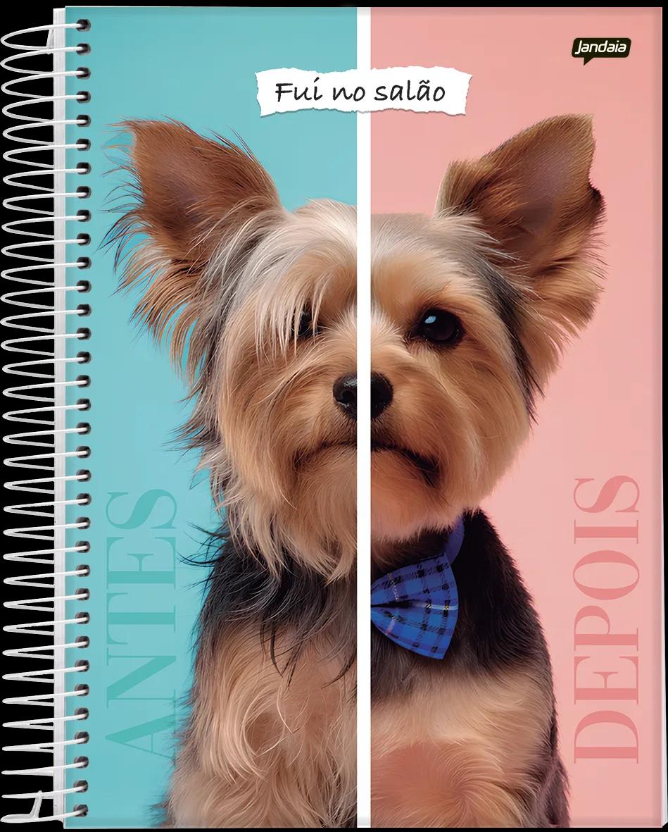 CADERNO ESPIRAL UNIVERSITÁRIO CAPA DURA 15 MATÉRIAS 240 FOLHAS -  PET'S LOVE