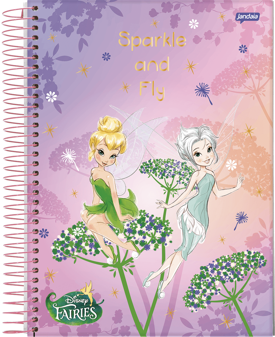 CADERNO ESPIRAL UNIVERSITÁRIO CAPA DURA 10 MATÉRIAS 160 FOLHAS - FADAS DISNEY — miniatura 2