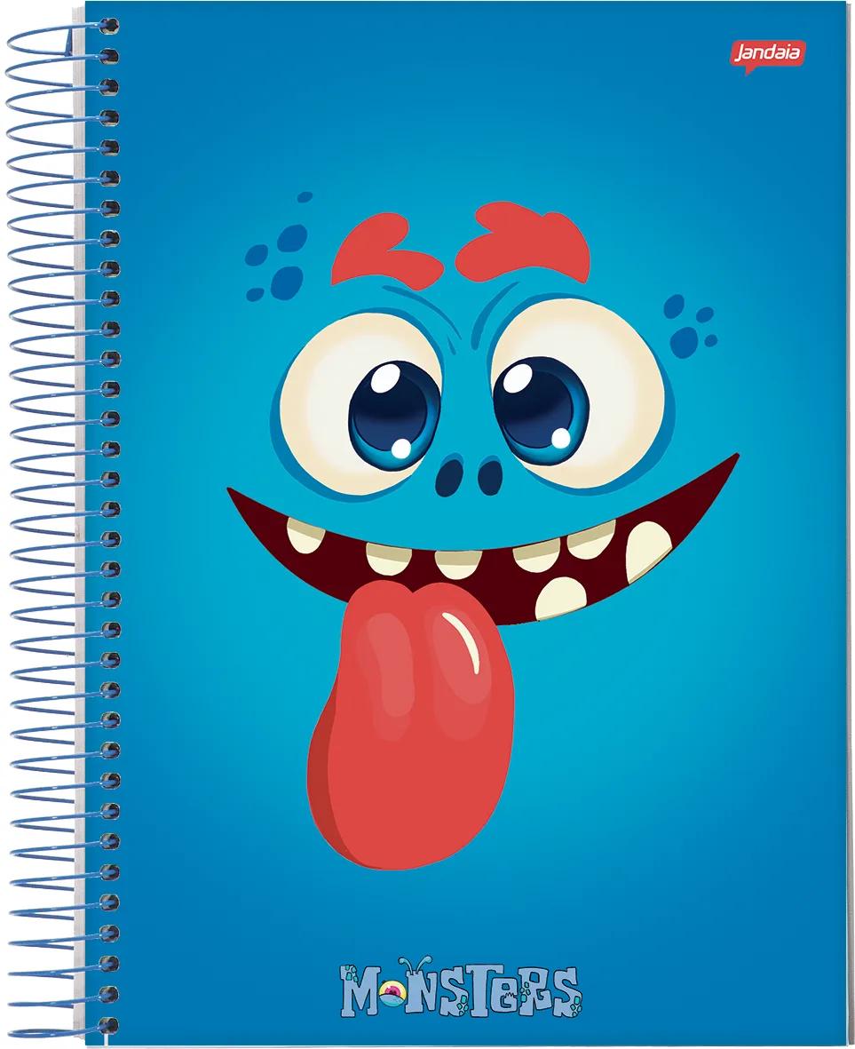 CADERNO ESPIRAL UNIVERSITÁRIO CAPA DURA 10 MATÉRIAS 160 FOLHAS - MONSTERS — miniatura 3