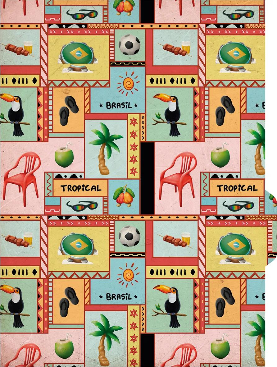 CADERNO COLLEGE CAPA DURA 80 FOLHAS ARGOLADO - PASSAPORTE BRASIL — miniatura 5