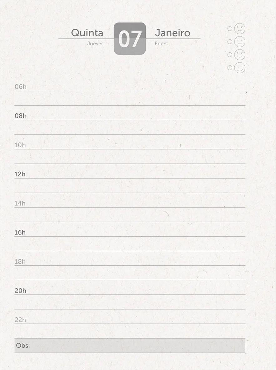 AGENDA DIÁRIA ESPIRAL 133X178MM 176FLS - ECO LÍNEA — miniatura 6
