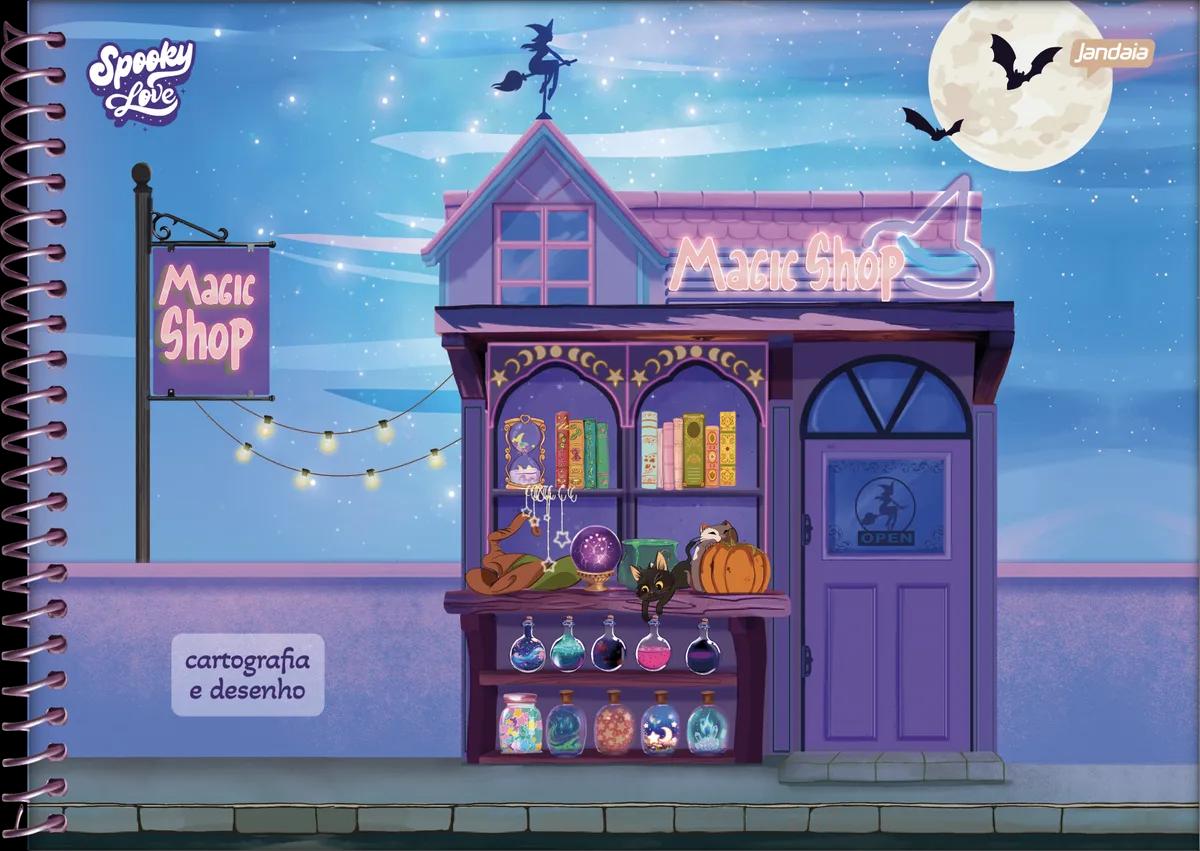 CADERNO ESPIRAL CAPA DURA 80 FOLHAS CARTOGRAFIA - SPOOKY LOVE — miniatura 2
