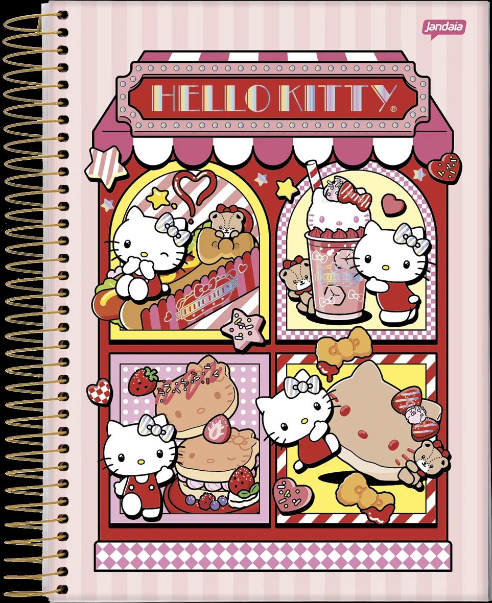 CADERNO ESPIRAL CAPA DURA 1/8 80 FOLHAS - HELLO KITTY — miniatura 3