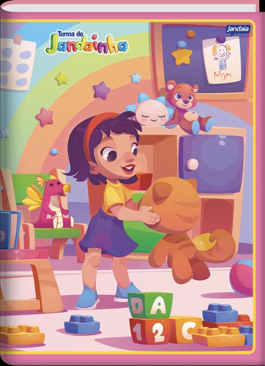 CADERNO BROCHURA UNIVERSITÁRIO CAPA DURA 80 FOLHAS FEMININO - JANDAINHA — miniatura 2