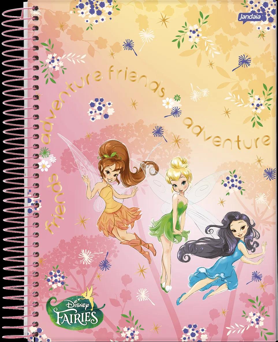 CADERNO ESPIRAL CAPA DURA 1/4 80 FOLHAS - FADAS DISNEY — miniatura 4