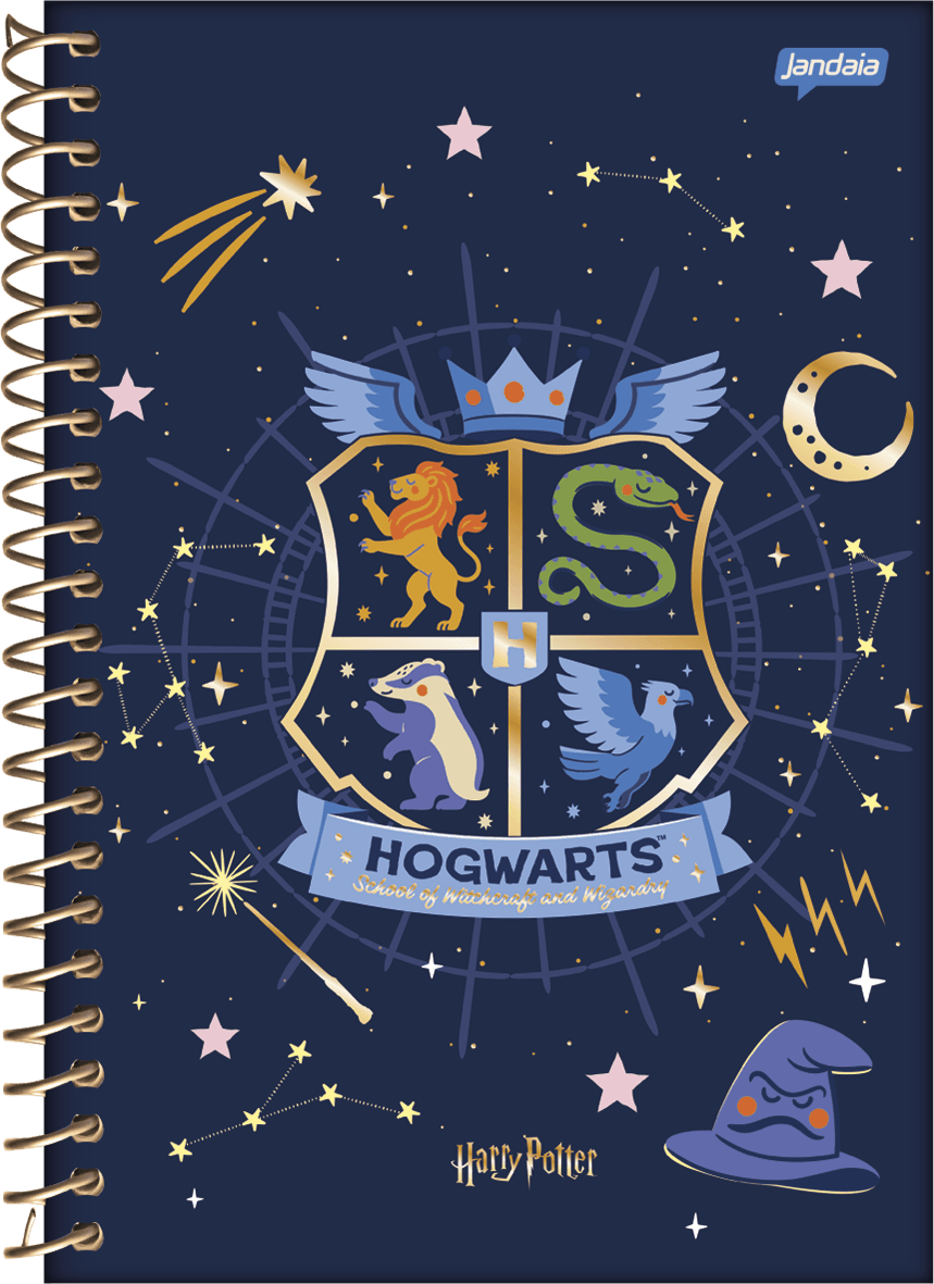 CADERNO ESPIRAL CAPA DURA 1/8 96 FOLHAS - HARRY POTTER — miniatura 2