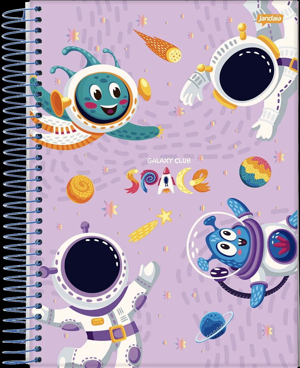 CADERNO ESPIRAL CAPA DURA 1/8 80 FOLHAS - GALAXY CLUB SPACE — miniatura 4