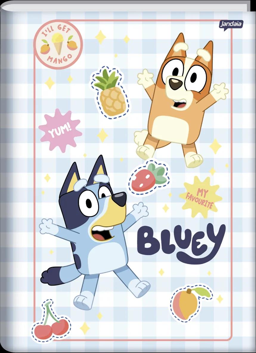CADERNO BROCHURA CAPA DURA 1/4 80 FOLHAS - BLUEY