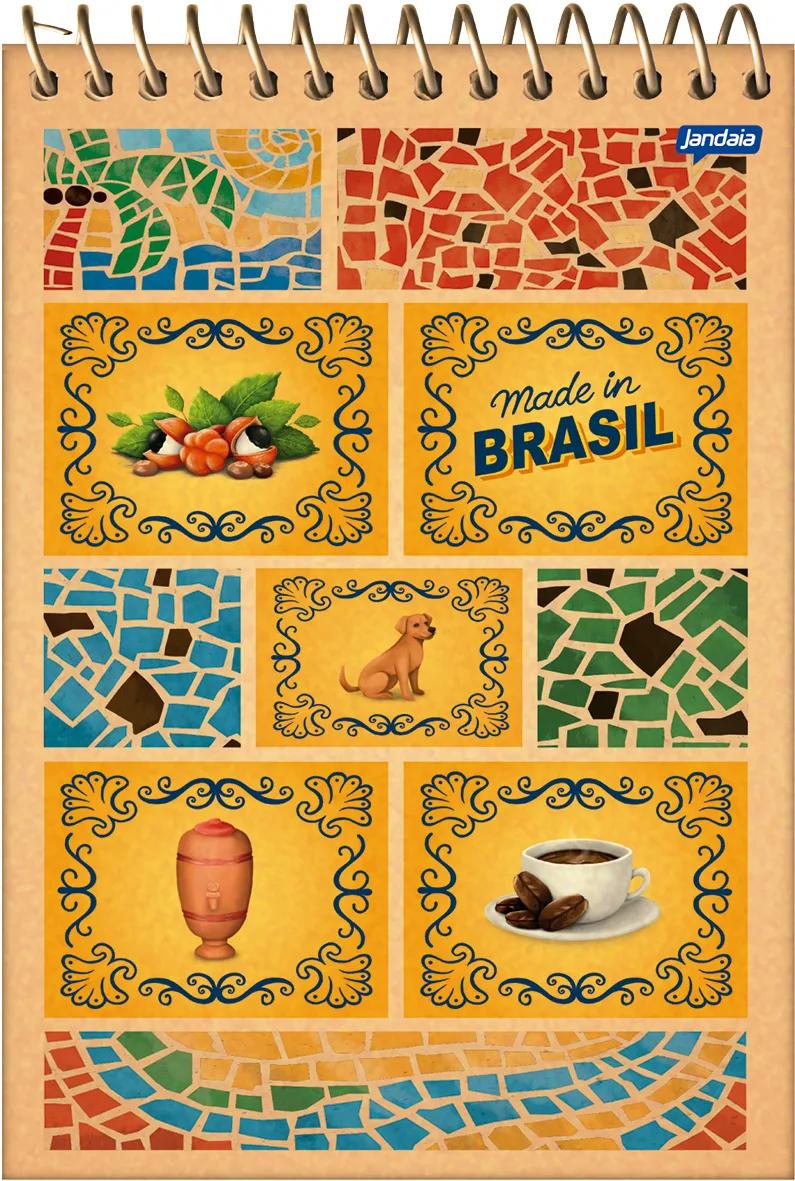 CADERNETA APONTAMENTO ESPIRAL CAPA DURA 80 FOLHAS - PASSAPORTE BRASIL — miniatura 4