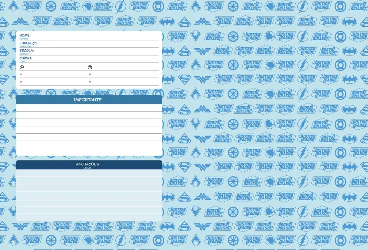 CADERNO BROCHURA CAPA DURA UNIVERSITÁRIO 80 FOLHAS - LIGA DA JUSTIÇA — miniatura 5