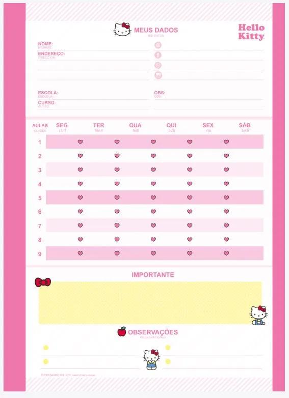 CADERNO NEODISC COLLEGE CAPA DURA 80 FOLHAS - HELLO KITTY — miniatura 4