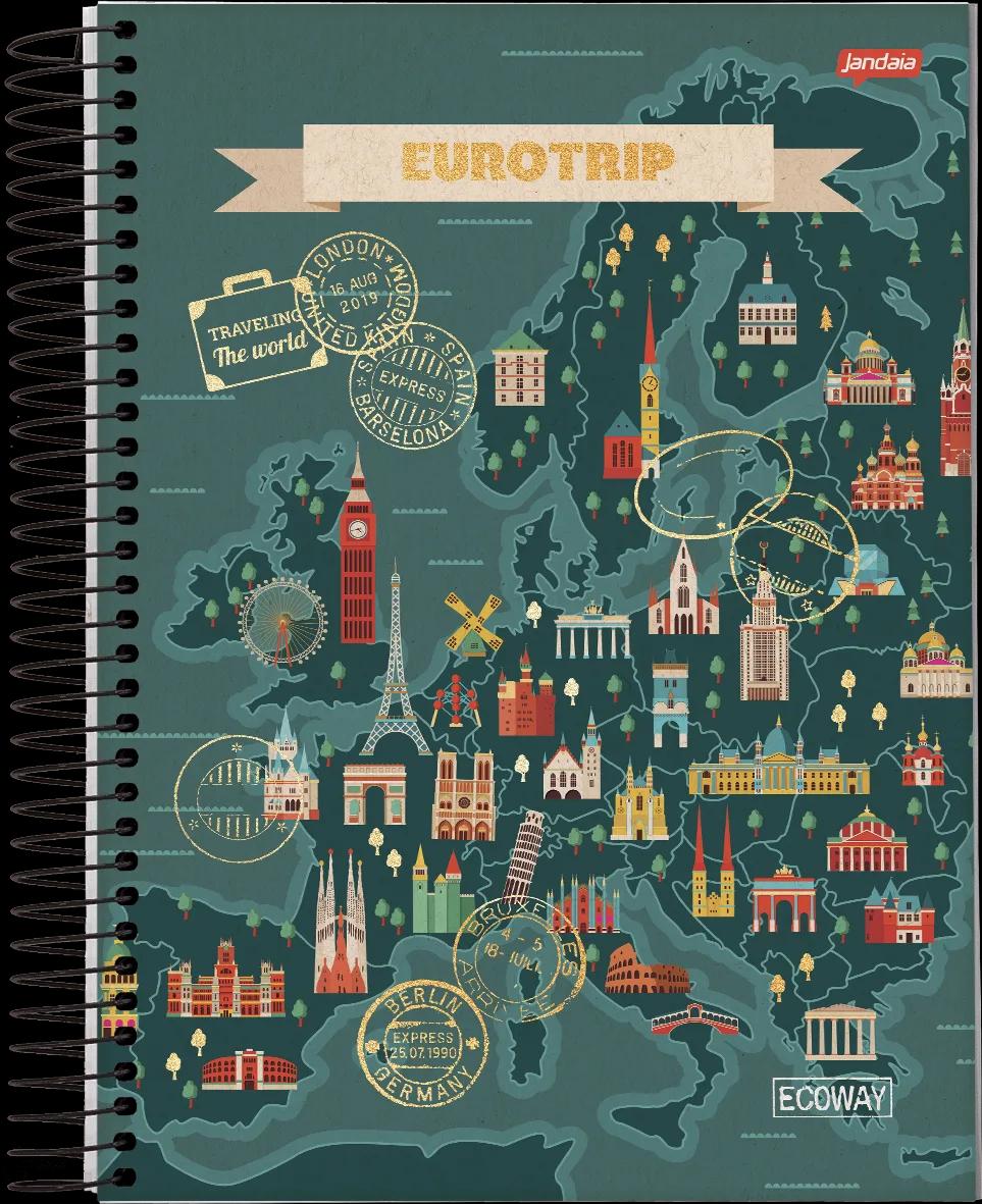 CADERNO ESPIRAL CAPA DURA 1/8 80 FOLHAS - ECO WAY — miniatura 3