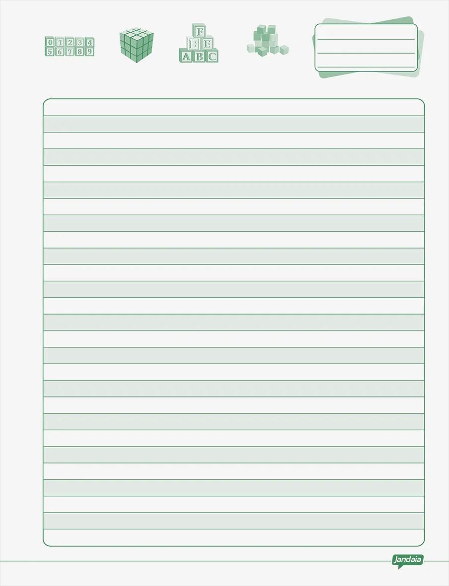 CADERNO BROCHURA CAPA DURA PAUTA VERDE 40 FOLHAS - MEU PRIMEIRO JANDAINHA — miniatura 3