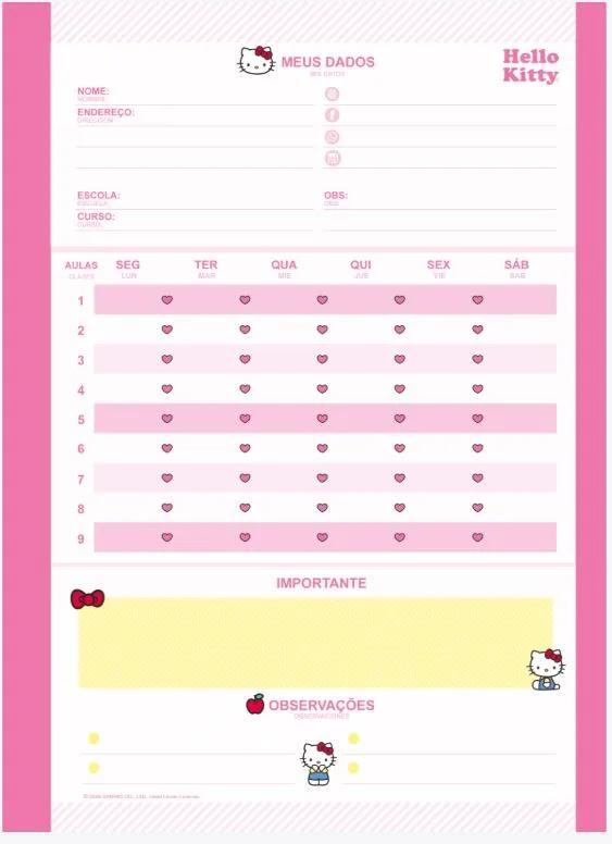CADERNO NEODISC UNIVERSITÁRIO CAPA DURA 80 FOLHAS - HELLO KITTY — miniatura 4