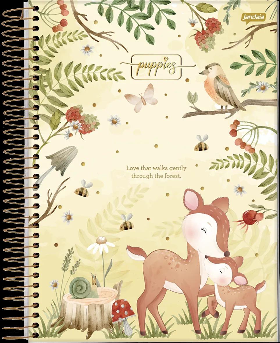 CADERNO ESPIRAL CAPA DURA 1/4 80 FOLHAS - PUPPIES — miniatura 2