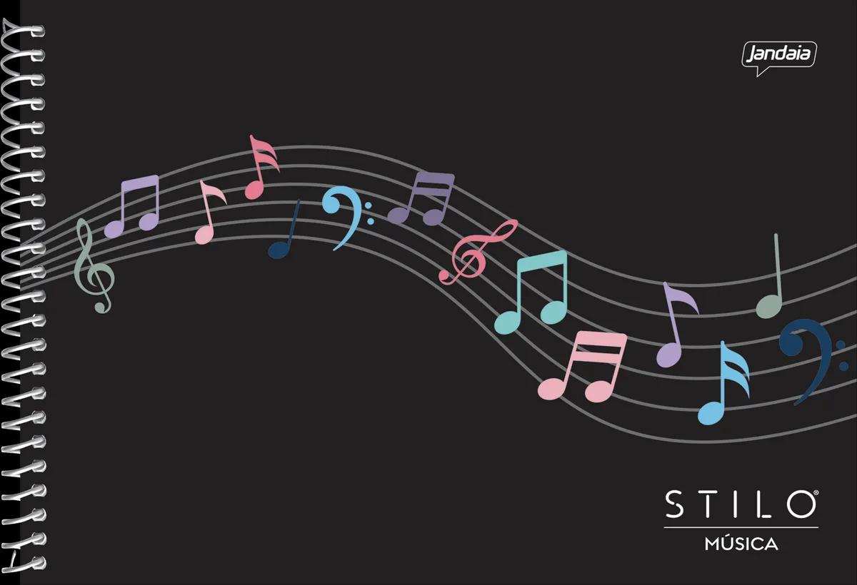 CADERNO ESPIRAL 200X140 CAPA DURA MÚSICA 80 FOLHAS - STILO