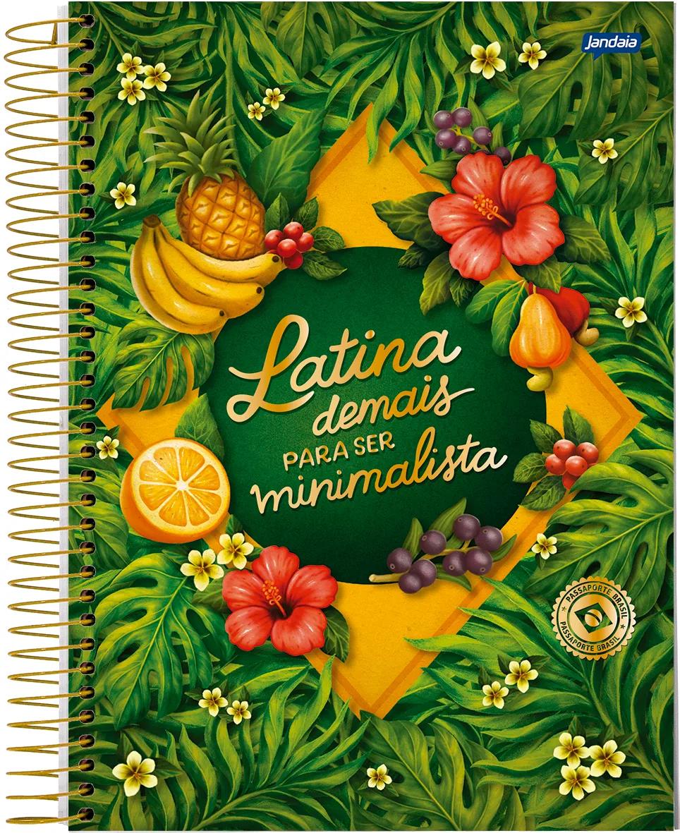 CADERNO ESPIRAL UNIVERSITÁRIO CAPA DURA 01 MATÉRIA 80 FOLHAS - PASSAPORTE BRASIL — miniatura 4