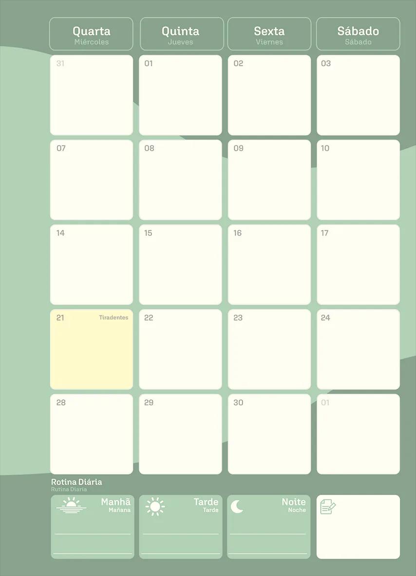 AGENDA PLANEJAMENTO LOMB QUAD 175X242MM 80 FOLHAS - LA CREME — miniatura 4