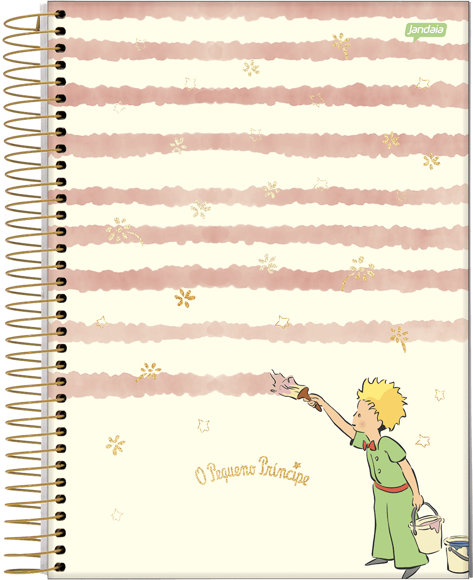 CADERNO ESPIRAL UNIVERSITÁRIO CAPA DURA 01 MATÉRIA 96 FOLHAS - O PEQUENO PRÍNCIPE