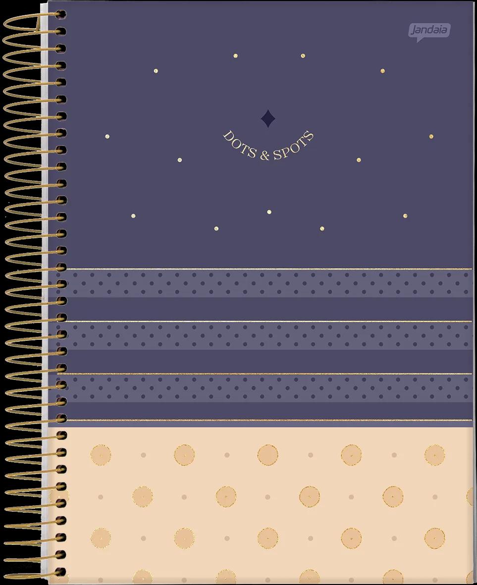 CADERNO ESPIRAL UNIVERSITÁRIO CAPA DURA 01 MATÉRIA 80 FOLHAS - DOTS E SPOTS