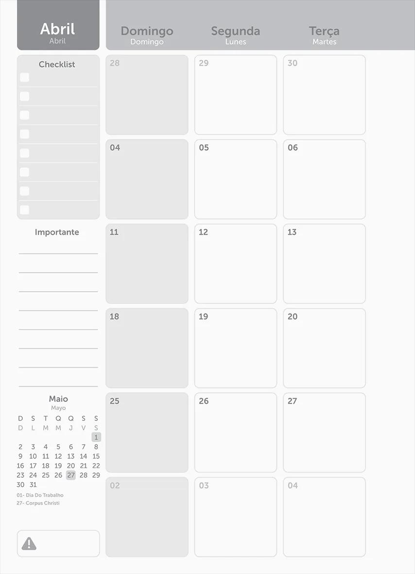 AGENDA PLANEJAMENTO ESPIRAL 175X242MM 80 FOLHAS - MONO — miniatura 6