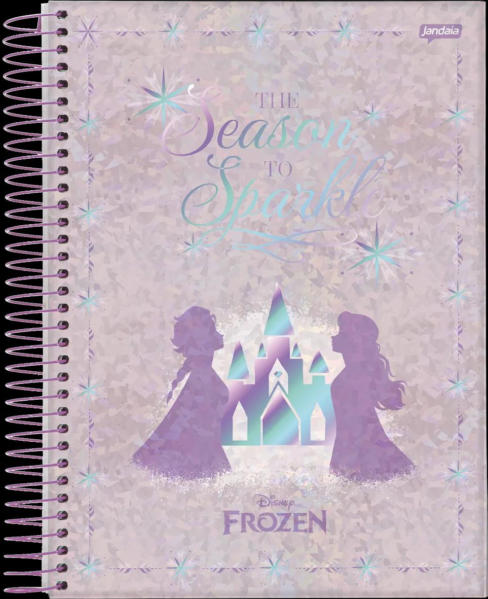 CADERNO ESPIRAL CAPA DURA 1/4 80 FOLHAS - FROZEN