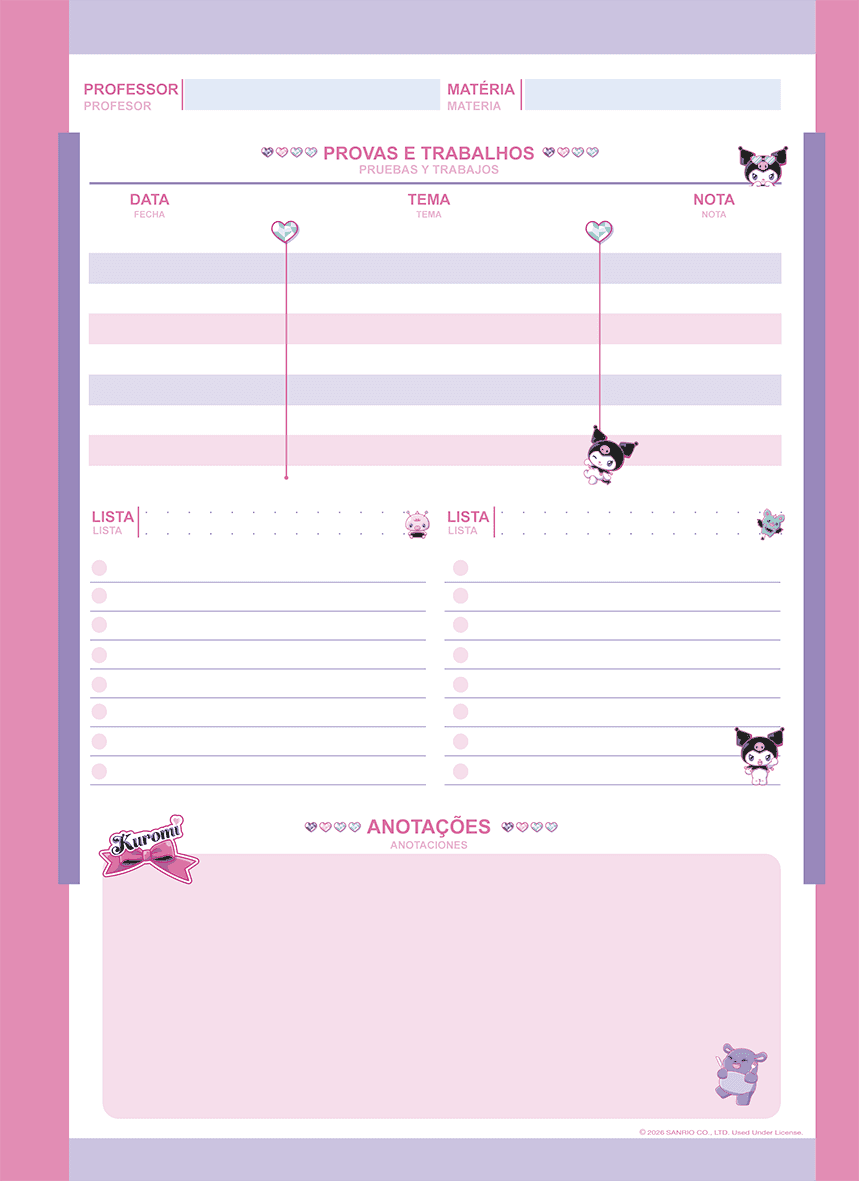 CADERNO ESPIRAL CAPA DURA 10 MATÉRIAS COLLEGE - KUROMI — miniatura 5