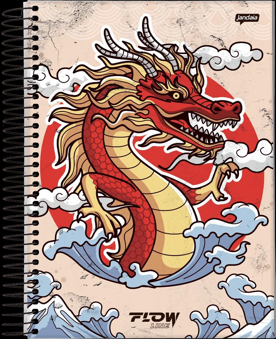 CADERNO ESPIRAL UNIVERSITÁRIO CAPA DURA 12 MATÉRIAS 192 FOLHAS -  FLOW