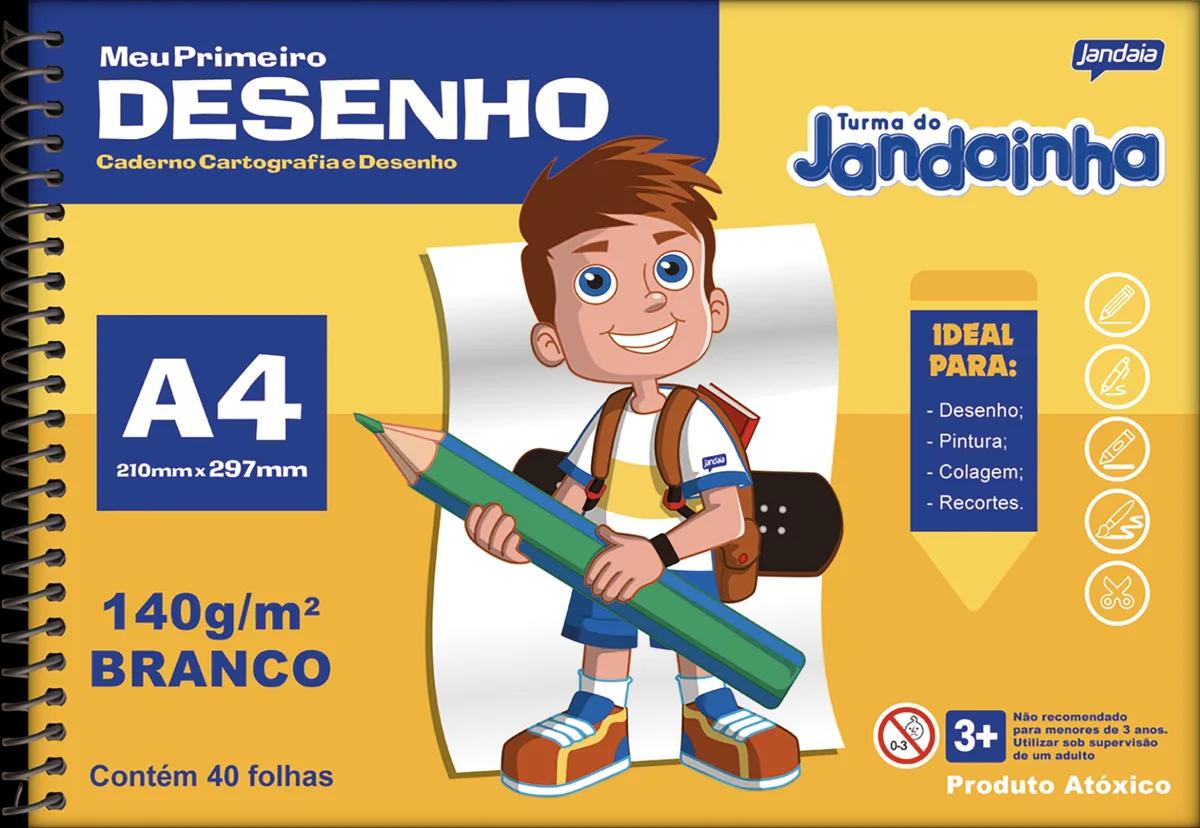 CADERNO ESPIRAL CAPA DURA SEM PAUTA 40 FOLHAS - TURMA DO JANDAINHA
