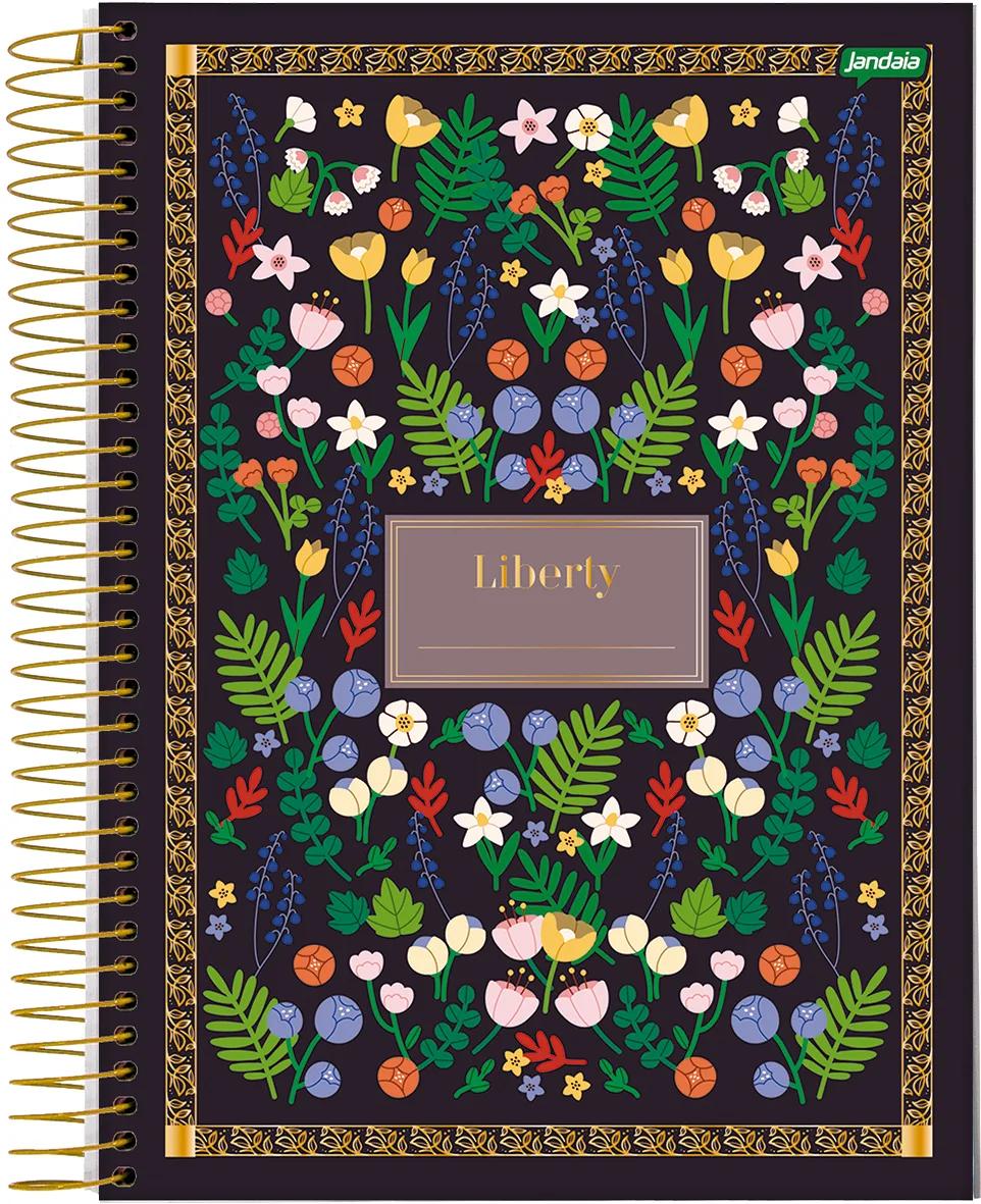 CADERNO ESPIRAL CAPA DURA 1/4 80 FOLHAS - LIBERTY — miniatura 3