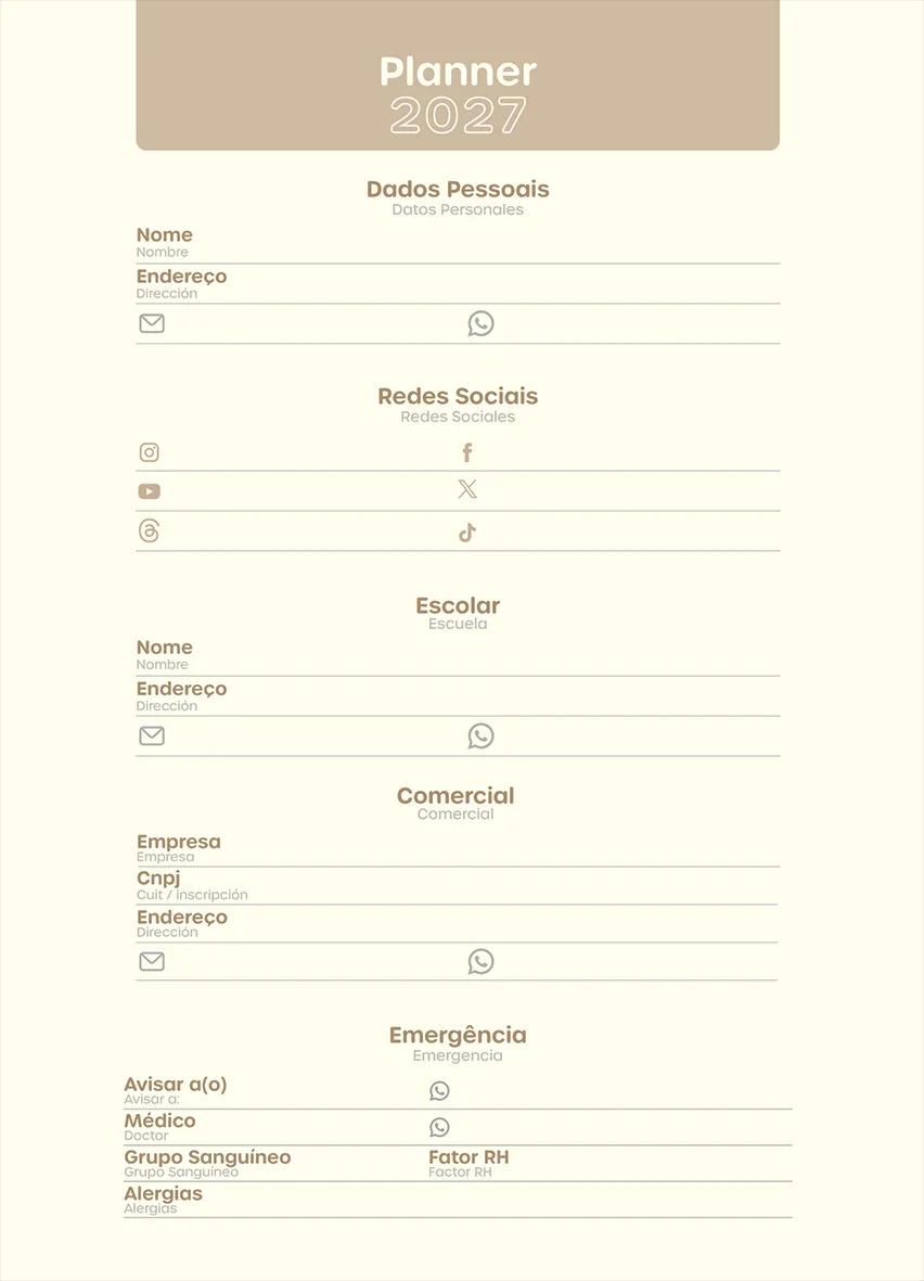 AGENDA DIARIA BROCHURA 190X248MM 20 FOLHAS - LA CREME — miniatura 3