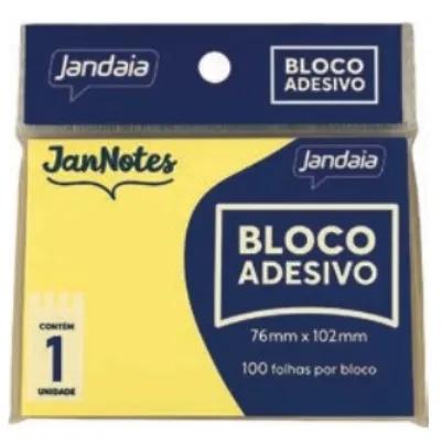 BLOCO ADESIVO 76x102 AMARELO 100 FOLHAS - JANNOTES