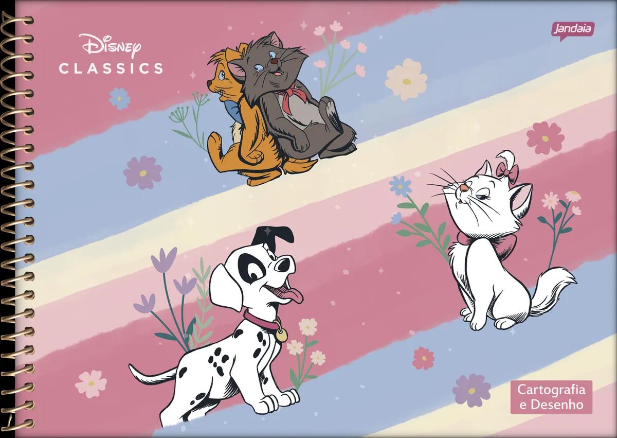 CADERNO ESPIRAL CAPA DURA 80 FOLHAS CARTOGRAFIA - DISNEY CLÁSSICOS