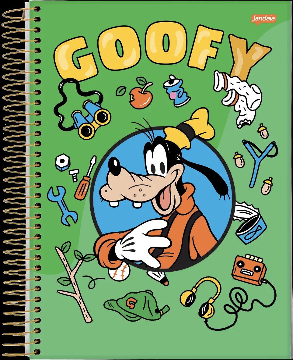 CADERNO ESPIRAL UNIVERSITÁRIO CAPA DURA 10 MATÉRIAS 160 FOLHAS - GOOFY — miniatura 3